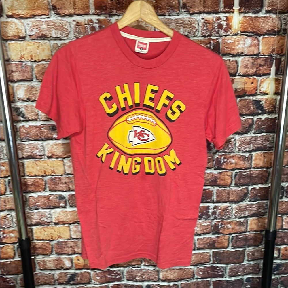 Chiefs Kingdom Red Shirt homage NFL football men small Kansas City tee Mahomes